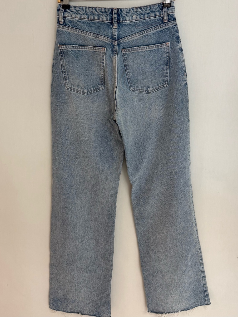 ZARA Light Blue Distressed Wide-Leg Jeans NWOT - Picture 5 of 10